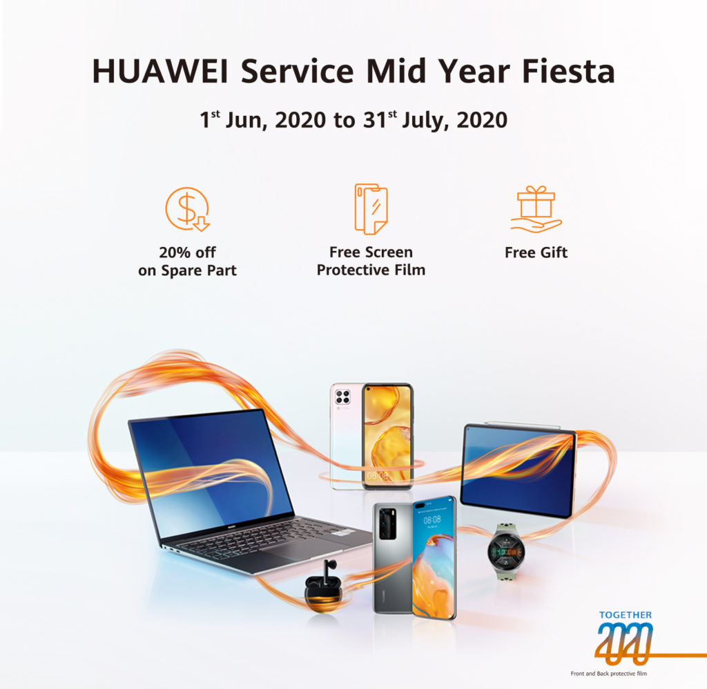 ‘Huawei Service Mid-year Fiesta’ to be held   from 1st June till 31st July 2020