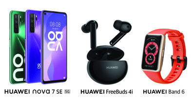 අසමසම විශේෂාංග රැසක් සමග එන  Huawei Nova 7 SE, Huawei Band 4e Active සහ Huawei Band 6