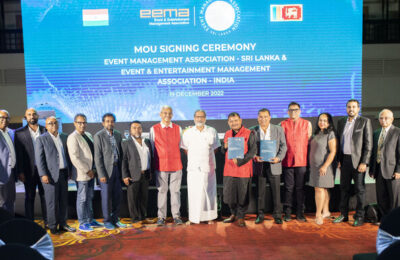 Event Management Association of Sri Lanka (EMA) celebrates a momentous occasion by signing a landmark bilateral MoU with EEMA India