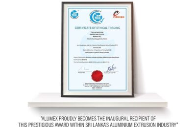 National Chambers of Exporters of Sri Lanka bestows highly-coveted ‘Certificate of Ethical Trading’ on Alumex PLC