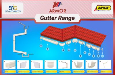 ANTON ARMOR Roofing Sheets සහ Gutters නිෂ්පාදන තුළින් වහලයේ ජලපවාහන ගැටලුවලට නිවැරදි විසඳුමක් සමඟ අලංකාර පෙනුමක්