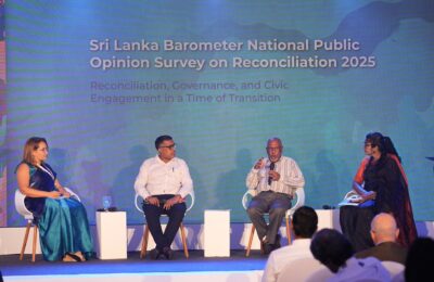 2025 ශ්‍රී ලංකා බැරෝමීටර සමීක්ෂණ වාර්තාව එළිදැක්වීම: සංහිඳියාව, ආණ්ඩුකරණය සහ සිවිල් සහභාගීත්වය පිළිබඳ නව දැනුමක ඇරඹුම