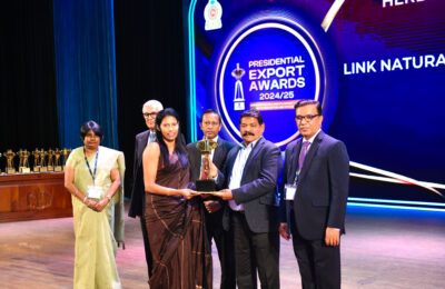 Link Natural Products Awarded Best Exporter – Herbal & Ayurveda Products at the 27th Presidential Export Awards 