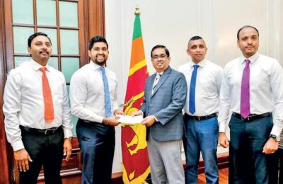 Yaden Laboratories contributes Rs.20mn to Rebuild Sri Lanka Fund