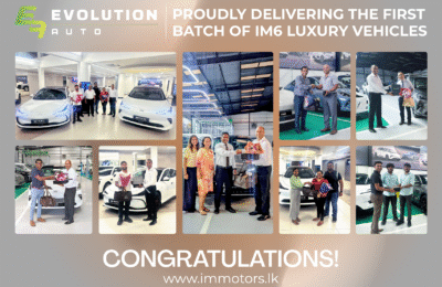 Evolution Auto Marks Major Milestone with First Customer Deliveries of the IM 6 Electric Vehicles in Sri Lanka