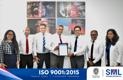 Sathosa Motors PLC Achieves ISO 9001:2015 Certification, Reinforcing Commitment to Quality Excellence