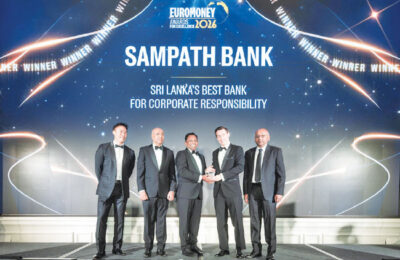 Sampath Bank recognised as Lanka’s Best Bank for Corporate Responsibility at Euromoney Awards